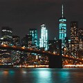 Animated New York City Skyline Night