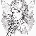 Anime Fairy Coloring Pages for Adults