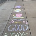 April Spring Sidewalk Chalk Art