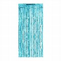 Aqua Metallic Tinsel Curtain