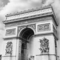 Arch Triumph Paris Black and White