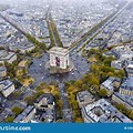 Arc De Triomphe Birds Eye View