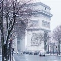 Arc De Triomphe Paris France Winter