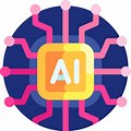 Artificial Intelligence Icon Purple Color