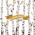 Aspen Trees SVG Silhouette