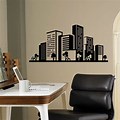 Building Wall Decals Black and White