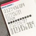 Bullet Journal Fonts for Numbers