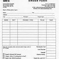 Business Documents Order Form Sample