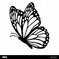 Butterfly Outline Side View Silhouette