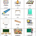 Back to School Vocabulary Worksheets in Spanish