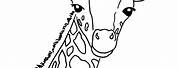 Baby Giraffe Head Coloring Page