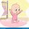 Baby Girl Walking Cartoon