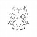 Baby Night Fury Dragon Coloring Pages