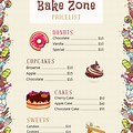 Bake Sale Price List Template