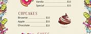 Bake Sale Price List Template