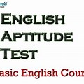 Basic English Aptitude Test