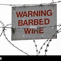 Barbed Wire Dead-End Sign