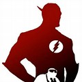 Batman and Flash Logo Silhouette