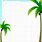 Beach Palm Tree Border