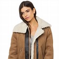 Beige Fur Bomber Jacket