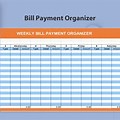 Bill Payment Schedule Template Excel