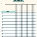 Blank Class List Printable