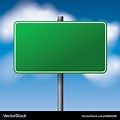 Blank Green Road Sign