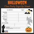 Blank Preschool Halloween Party Sign Up Sheet