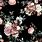 Black Background with Flowers Design