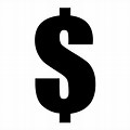 Black Dollar Sign Icon