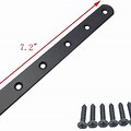 Black Flat Metal Wood Brace