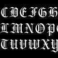 Black Letter Calligraphy Alphabet