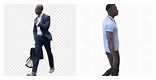 Black Person Walking White Background