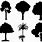 Black Vector Tree Silhouette