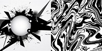 Black White Abstract Art Vector Design