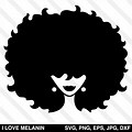 Black Woman Hair Silhouette Clip Art