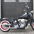 Black and Red Softail Bobber