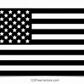 Black and White American Flag Template