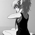 Black and White Anime Girl Wallpaper