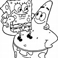 Black and White Spongebob Coloring Pages