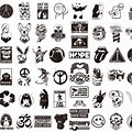 Black and White Vinyl Stickers