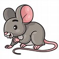 Blue M for Gray Mouse Cartoon