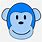 Blue Monkey Clip Art