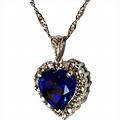 Blue Sapphire Heart Necklace