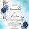 Blue Rose Wedding Invitation