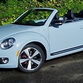 Blue Volkswagen Beetle Convertible