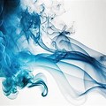 Blue and Black Paint Smoke White Background