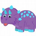 Blue and Purple Cartoon Dinosaur