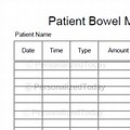 Bowel Movement Chart Word Doc