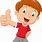 Boy with Thumbs Up Cartoon